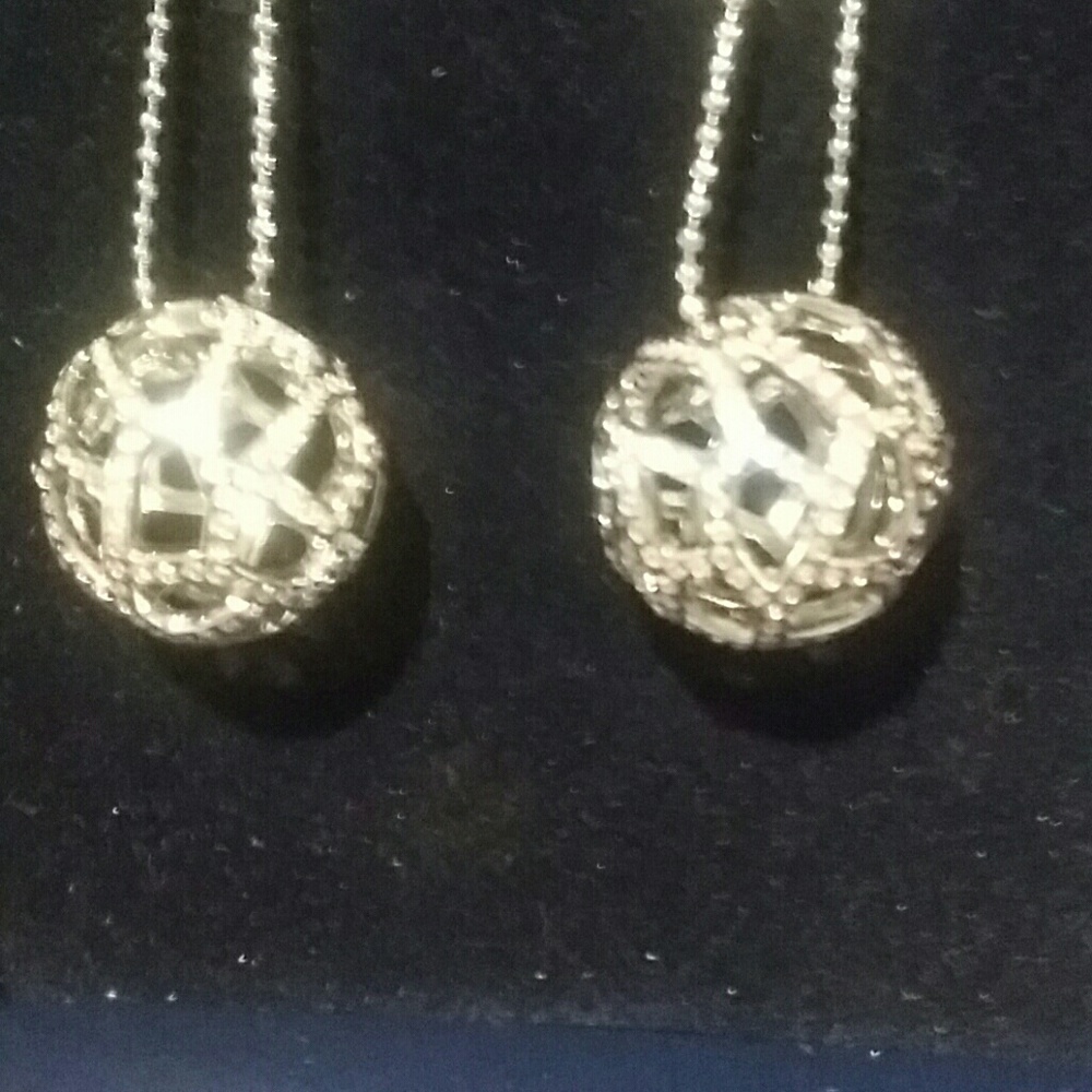 Swarovski Crystal Ball Drop Earrings New